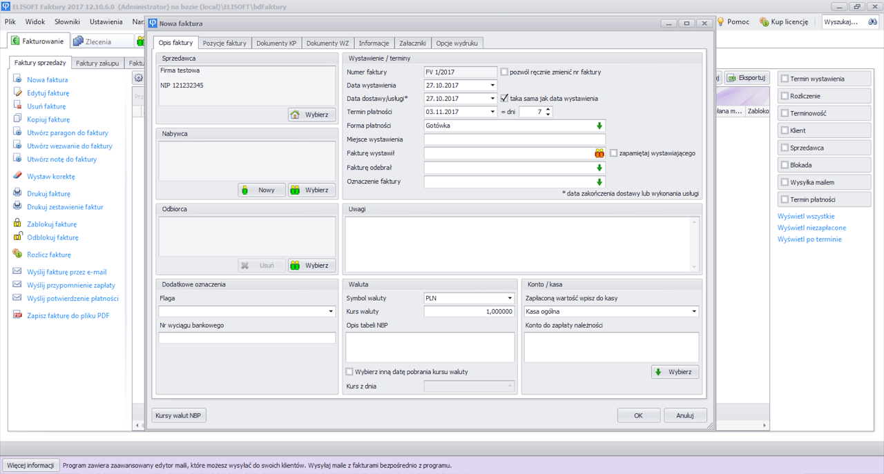 program ELISOFT Faktury 2022
