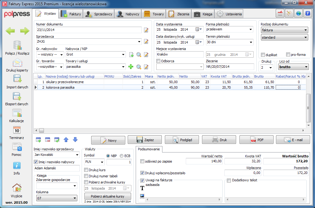 program Faktury Express