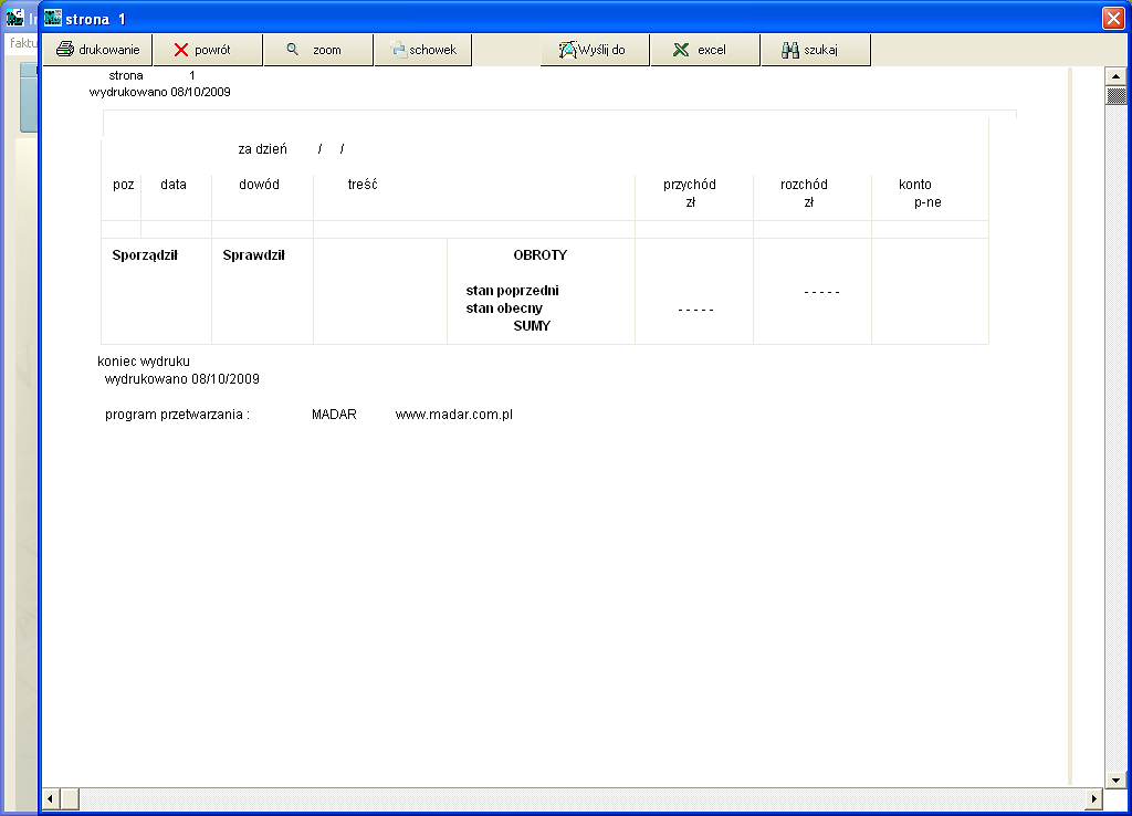 program Invoicer Madar
